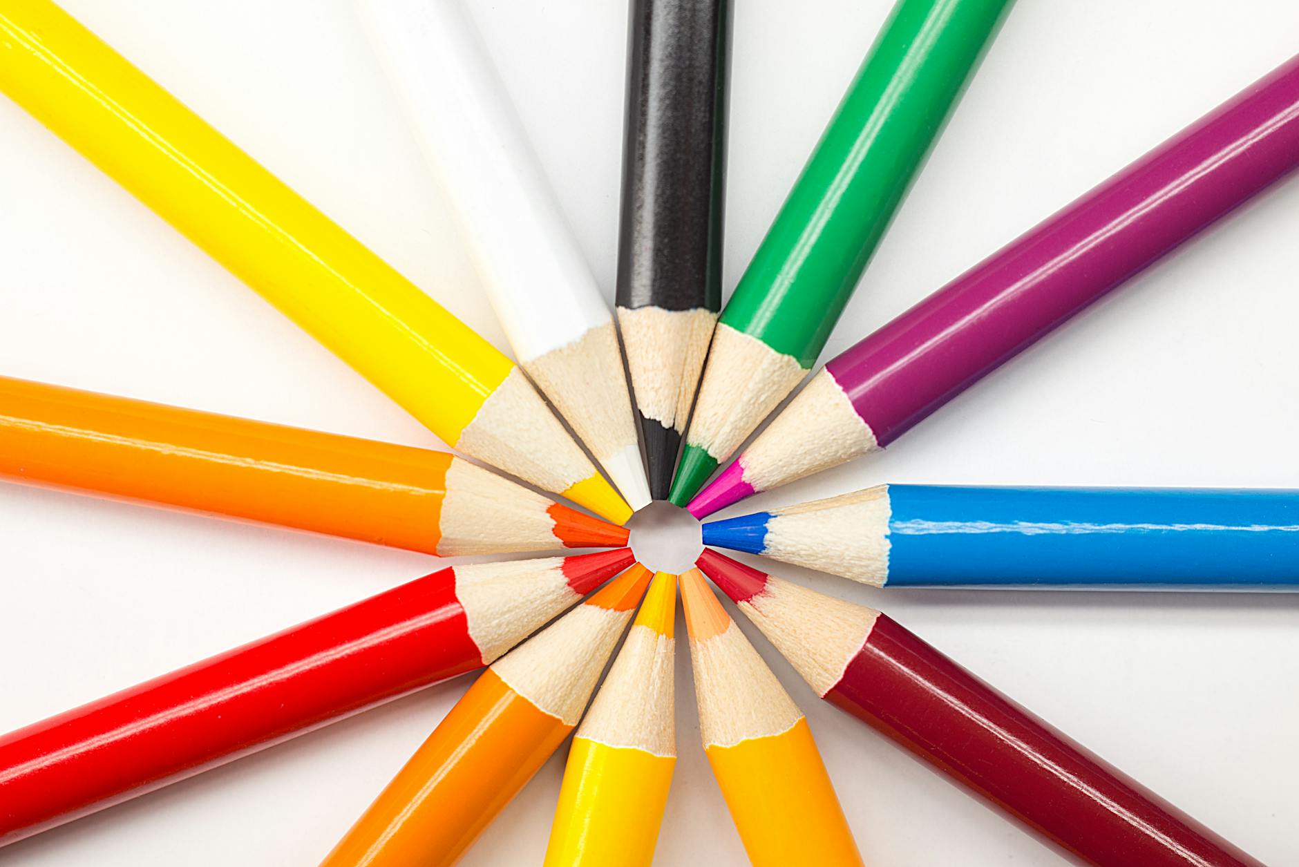 assorted colored pencils