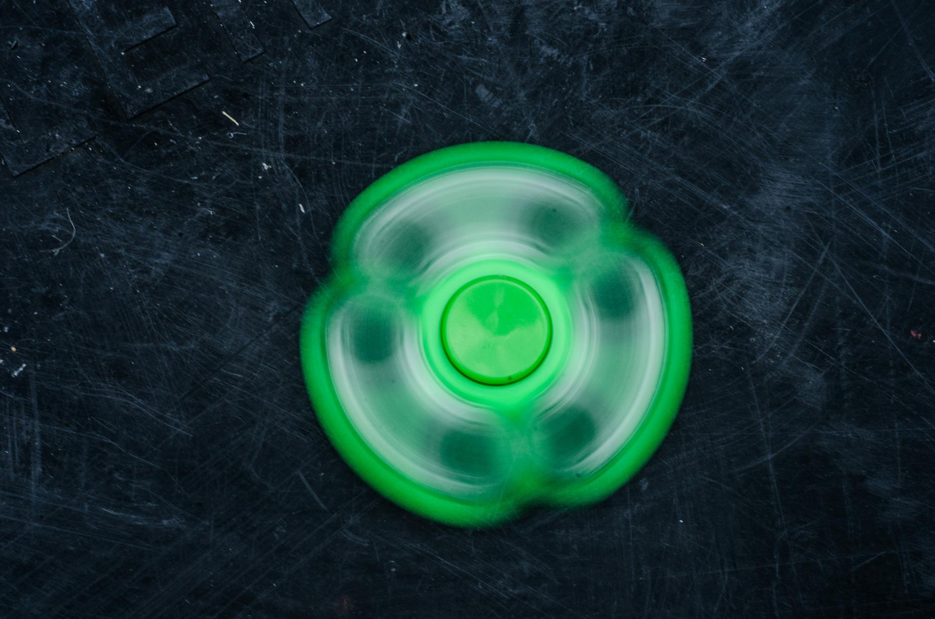 green fidget spinner