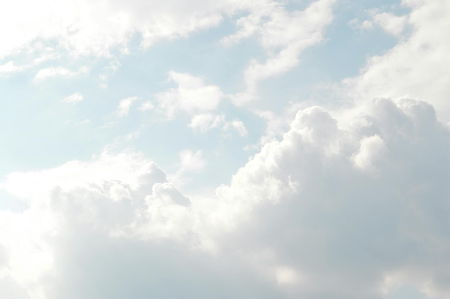 white clouds on blue sky